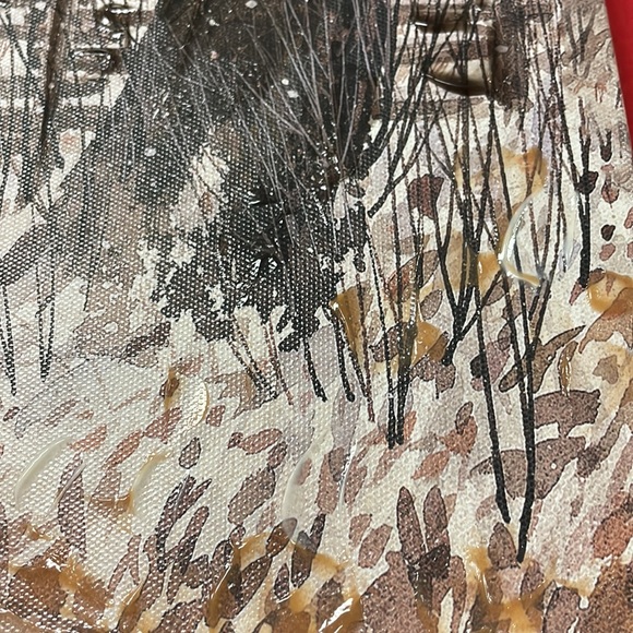 Rare D.R. Laird Limited Edition Canvas Print Preparations Christmas Tree - Picture 7 of 12